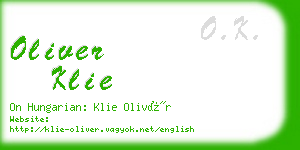 oliver klie business card